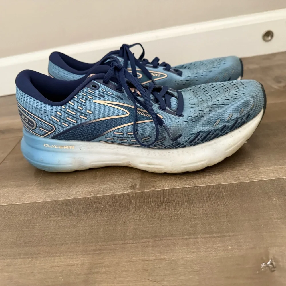 Brooks Glycerin 20 Shoes Running Women‎ 9.5 Blue Tie-Dye Comfort Sneaker